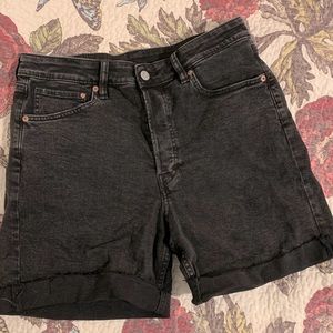 High waist jean shorts